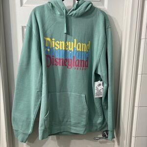 Disneyland Resort Graphic Hoodie – Mint Green – NWT Disney Parks Size Large